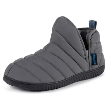 Imagem de RockDove Pantufa masculina Alpinz Puffer com espuma viscoelástica, Cinza escuro, 40