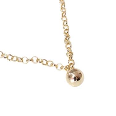 Imagem de Pulseira Bolas Lisas Inteira Semi Joia Banhado Ouro 18k