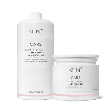 Imagem de Kit Keune Care Keratin Smooth Shampoo Litro Mask (2 produtos) - Keune 