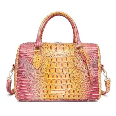 Imagem de Makcr Joacbv Bolsas de crocodilo com alça superior para mulheres, bolsas de couro transversais, bolsa moderna de grande capacidade com alça de ombro