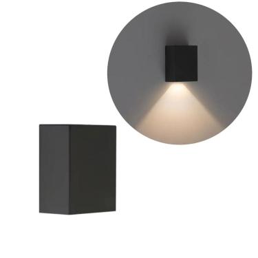 Imagem de Arandela Led Effekt 4W 240LM 1 Fachos Abertos Preta