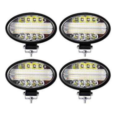 Imagem de Kit 4 Farol Milha Auxiliar 48led 144w 9v36v Oval Offroad - Briwax