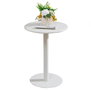 Imagem de Mesa de bar moderna, mesa de jantar redonda para café da manhã, mesa de café, chá, balcão de coquetel, mesas de lanche de pub para sala de estar, quarto, varanda (branca)