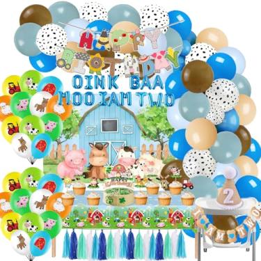 Imagem de Decorações de festa de aniversário Oink Baa Moo Im Two