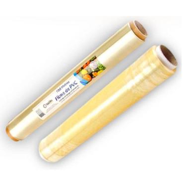 Imagem de Plastico Filme Pvc Stretch Transparente Esticavel 38Cmx100M