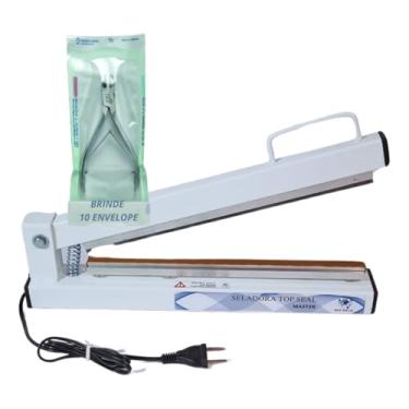Imagem de Seladora 30cm para Papel Grau Cirúrgico Bivolt, com 10 Envelopes Autosselantes 9x23cm de Cortesia