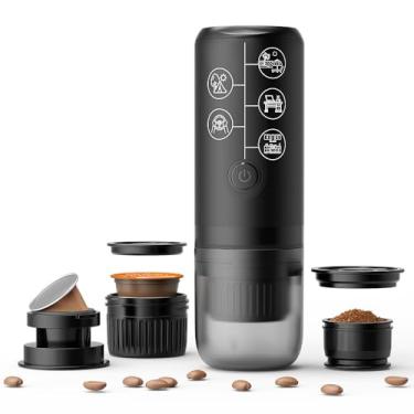 Imagem de BENFUCHEN Máquina de café expresso portátil 3 em 1 sem função de aquecimento, cafeteira elétrica de carregamento tipo C, mini cafeteira de 17 bar para N ESPRESSO/DolceGustoPods e café moído em