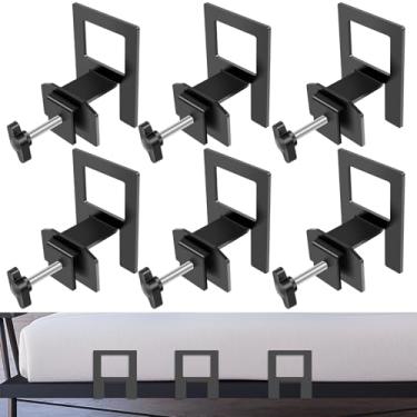 Imagem de XYTZHSAI 6 peças de rolha deslizante de colchão, juntas de colchão antiderrapantes para estrutura de cama de metal, rolha deslizante de colchão ajustável, suporte de colchão no lugar, evita