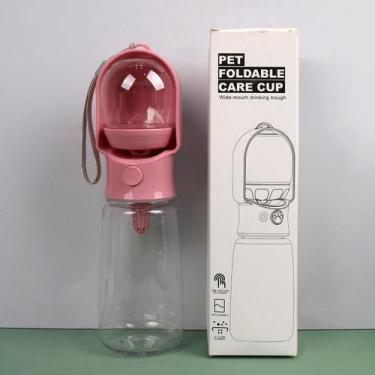 Imagem de Garrafa de água portátil para cães e gatos com recipiente de armazenam