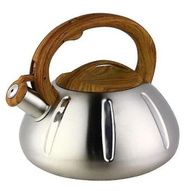 Imagem de Chaleira elétrica de aço inoxidável Camping Tea Whistle 1.5L - HUOGUO