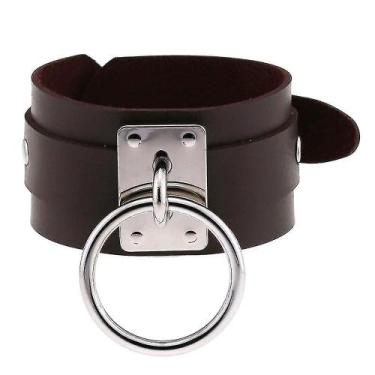 Imagem de Pulseiras artesanais gótico punk pulseiras de couro feminino masculino