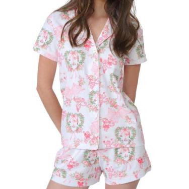 Imagem de Conjunto de pijamas femininos Zelbuck Y2k Preppy Monkey Beach Pink