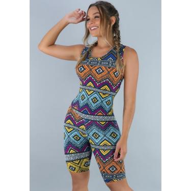 Imagem de Macaquinho Curto Liso Suplex Fitness Academia Ginástica Mvb Modas-Feminino