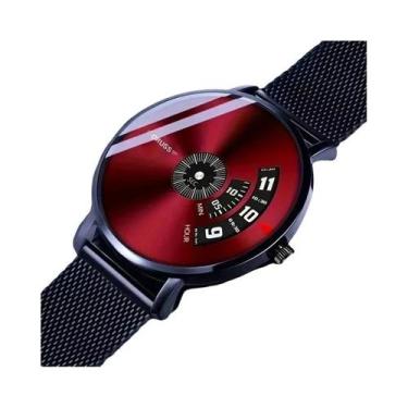 Imagem de Relógio De Quartzo Unissex À Prova d'Água Com Duplo Horário E Pulseira