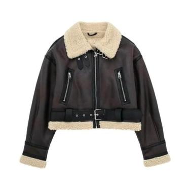 Imagem de Jaqueta Feminina De Inverno Em material sintético Com Pelo Sintético, 