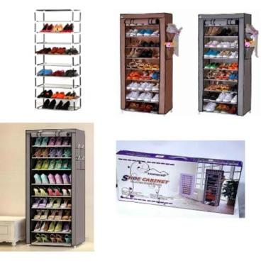 Imagem de Sapateira Gigante 10 Prateleiras Organizador Armario Estante Portatil 