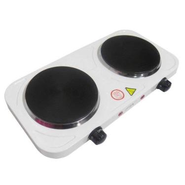 Imagem de Fogão Elétrico Portátil Disco Duas Boca Fix - 110V - Branco