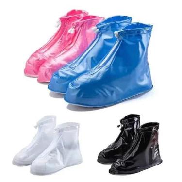 Imagem de Capa de chuva sapato tenis moto protetor impermeavel bota ajustavel co