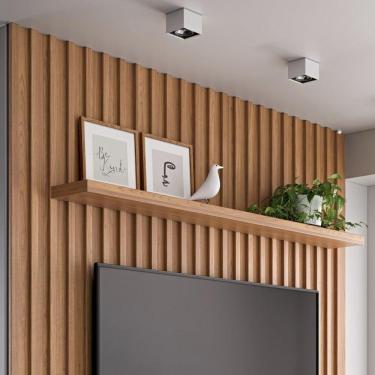 Imagem de Prateleira MDF 3,8X150cm Marrom Pradel Móveis Freijó/Madeirado