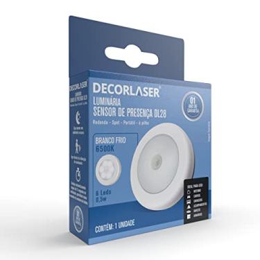 Imagem de Lâmpada Luminária De Emergência Led Sensor Presença +3pilhas