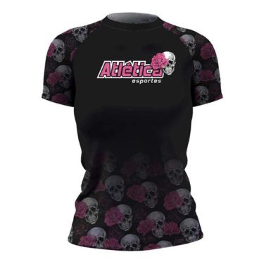 Imagem de Rash Guard Pink Skull Feminina MC Atlética Esportes