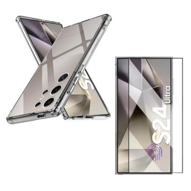Imagem de Capa Capinha Anti Impacto + Película Premium 9D Cerâmica Compatível Com Samsung Galaxy S24 Ultra 5G Tela de 6.8 Polegadas - (Hard Glass Store)
