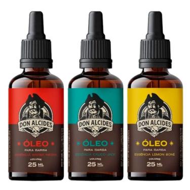 Imagem de Don Alcides, Kit 3x Óleo Barba Negra Calico Jack Lemon Bone Don Alcides