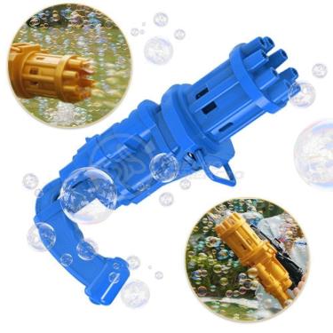 Imagem de Máquina Elétrica Lança Bolhas Sabão Azul