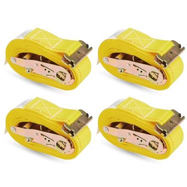 Imagem de Paquete de 10 Correas de Hebilla de Leva E-Track 5 cm x 4.88 m x 1,134 kg de Resistencia para Amarre de Carga en Remolque Cerrado y Furgoneta por KODIAK STRAPS.