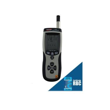 Imagem de Termo Higrômetro Digital Psicrômetro Escala Ponto Orvalho Termômetro Infravermelho Usb Ti-400 Portátil Com Certificado