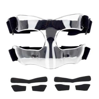 Imagem de Dynwave Máscara de basquete protetor de nariz de basquete máscara de softball leve alça ajustável protetor de nariz máscara facial protetor de nariz, estilo B