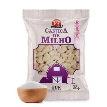 Imagem de OKOSHI - Canjica de Milho com Açúcar Orgânico - Pipoca Saudável, Snacks Saudáveis de Baixa Caloria, Pipoca Doce Fit - Vegano, Orgânico, Sem Glúten, Sem Lactose, Sem Gordura Trans, Kosher - 50g