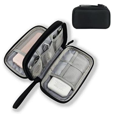 Imagem de Capa para disco rígido, bolsa carregadora portátil à prova d'água adequada para bolsa eletrônica, bolsa USB Flash Drives, bolsa para cabo, organizador de capa USB, bolsa para carregador USB (preto)