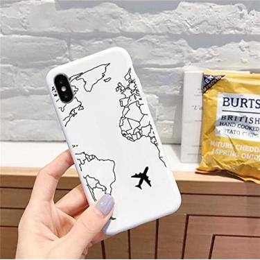 Imagem de Desenhos de mapas de aviões populares de luxo Capa de telefone para IPhone 13 11 Pro XR X Xs Max 7 6s Plus 12 mini capas de silicone macias com capa preta, branca22045, para iP7P ou iP8Plus