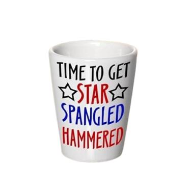 Imagem de Copos de shot engraçados – Time To Get Star martelados – Itens exclusivos de presente de cerâmica (4)