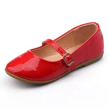 Imagem de Nova Utopia Sapatilha infantil para meninas com laço Mary Jane, Nf60a N - Red, 7 Toddler
