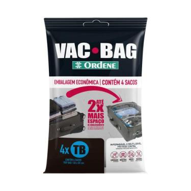 Imagem de Kit 4 Saco Vácuo Vac Bag Trip Reduz Espaço Roupa Mala Viagem - Ordene