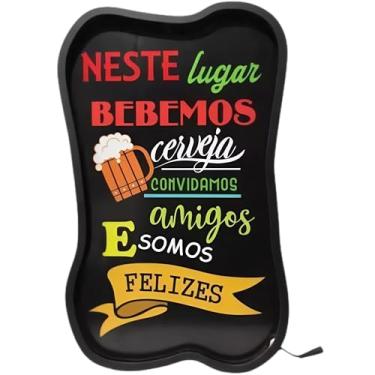 Imagem de Luminoso Led Letreiro Bar Cerveja Display Placa Neste Lugar