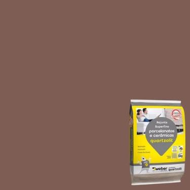 Imagem de Rejunte Superfino Porcelanatos e Cerâmicos 5Kg - Quartzolit, Marrom Ca