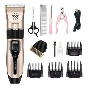 Imagem de Kit Maquina De Tosa Aparadora Profissional Pets - DOISIRMAOS