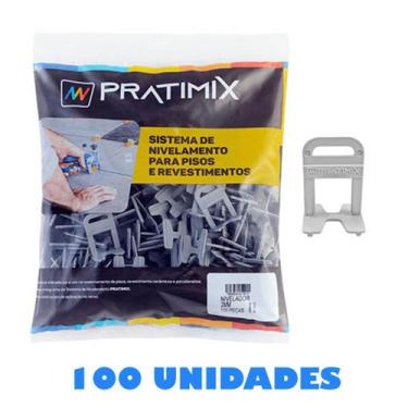 Imagem de Clip Nivelador de Piso de 1mm Para Obras Pacote 100 Peças - Pratimix