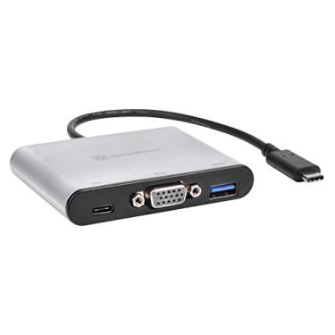 Imagem de SilverStone Technology USB 3.1 tipo C para USB tipo A, tipo C X 1 (porta de carregamento) e adaptador de conector VGA (EP06C)