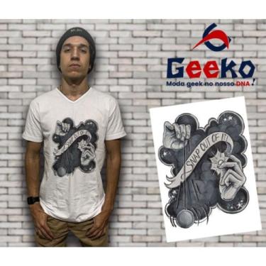 Imagem de Camiseta Arctic Monkeys Indie Alternativo Rock Geeko, Branca gola v, P