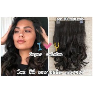 Imagem de T5OS castanho escuro ondulado Aplique Mágico Cabelo Invisível Tiara li