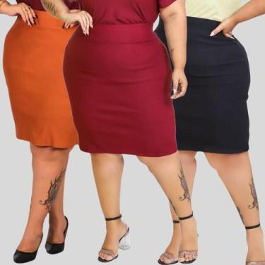 Imagem de Saias Evangélicas Feminina Plus Size Kit 03 Unidades - Mayara Manzano,