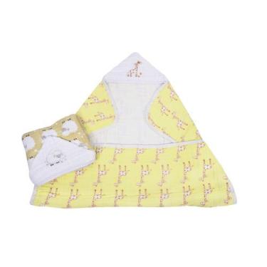 Imagem de Toalha de Banho Filhotes Soft Bordado Minasrey 3308,  Girafa/Amarelo 3