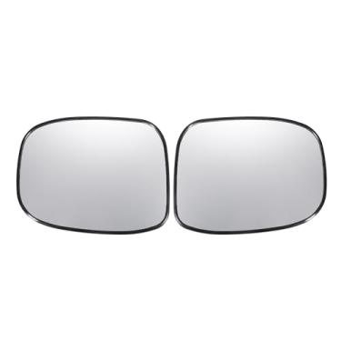 Imagem de X AUTOHAUX Par de reposição de vidro retrovisor esquerdo direito do carro com placa de suporte vidro branco não aquecido para Honda Civic 2012-2015 com modelo de lâmpada