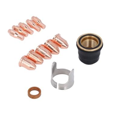 Imagem de Conjunto de Consumíveis de Cortador de Plasma, Eletrodo Ipt45 Preciso para Vida útil Prolongada Tocha, Corte 55ds Pro Cut 65ds, Máquinas de Corte de Plasma