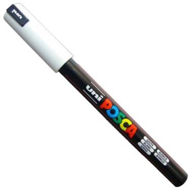 Imagem de 1 Caneta Posca Uniball Pc-3m Branca uni artística uni-ball permanente 