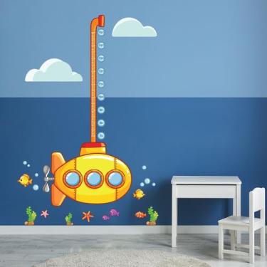 Imagem de Adesivo de Parede Fundo do Mar Régua Submarino 165cm - Quartinhos